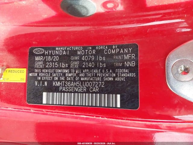 2020 HYUNDAI VELOSTER N 9