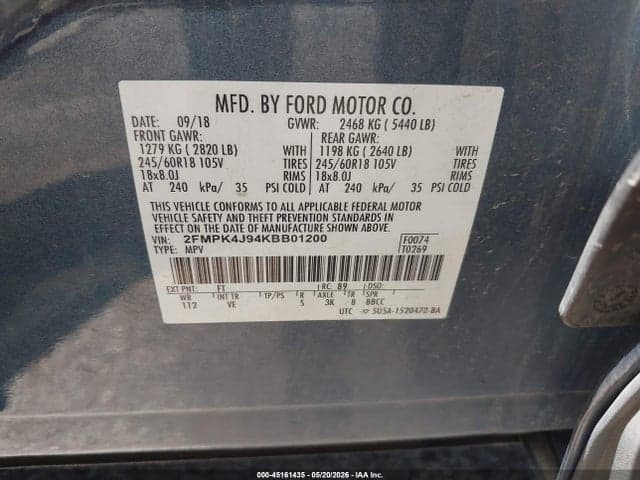 2019 FORD EDGE SEL 9