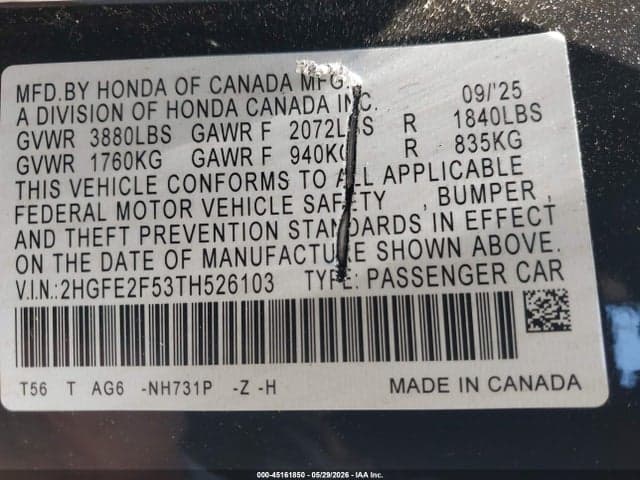 2026 HONDA CIVIC SPORT 9