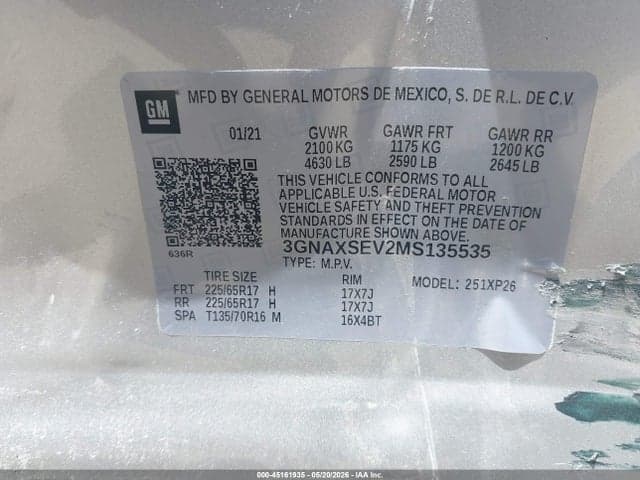 2021 CHEVROLET EQUINOX AWD LS 9