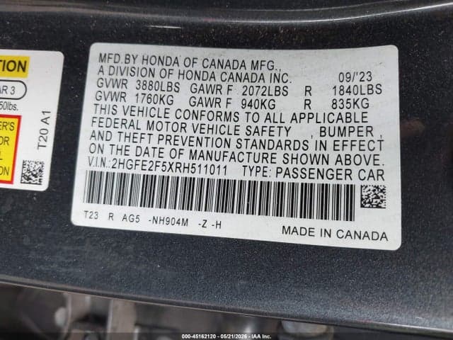 2024 HONDA CIVIC SPORT 9