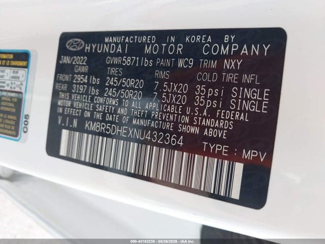 2022 HYUNDAI PALISADE LIMITED 9