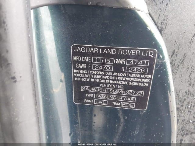 2016 JAGUAR F-TYPE R 9