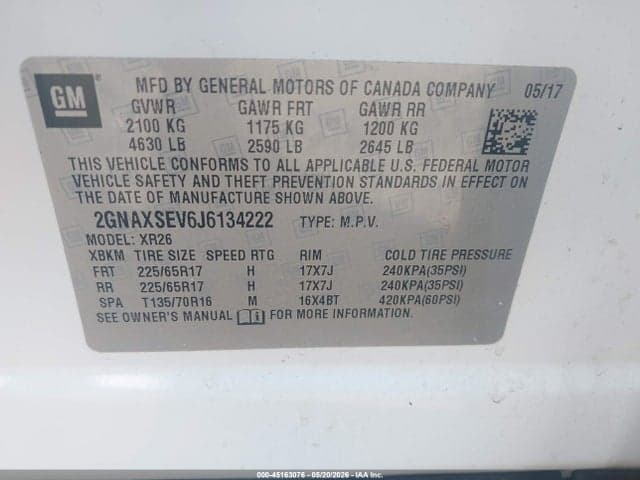 2018 CHEVROLET EQUINOX LT 9