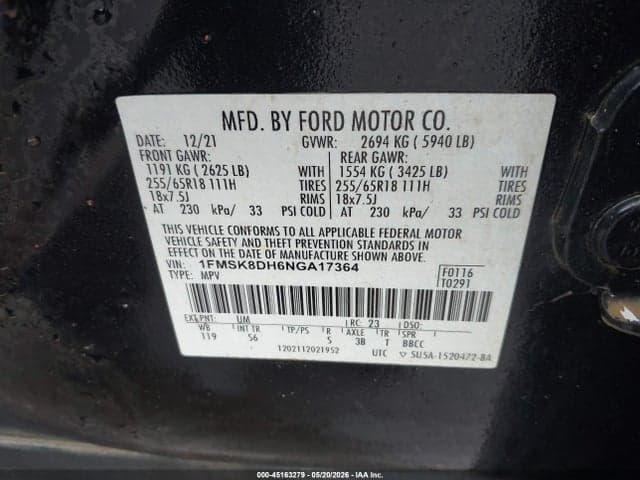 2022 FORD EXPLORER XLT 9