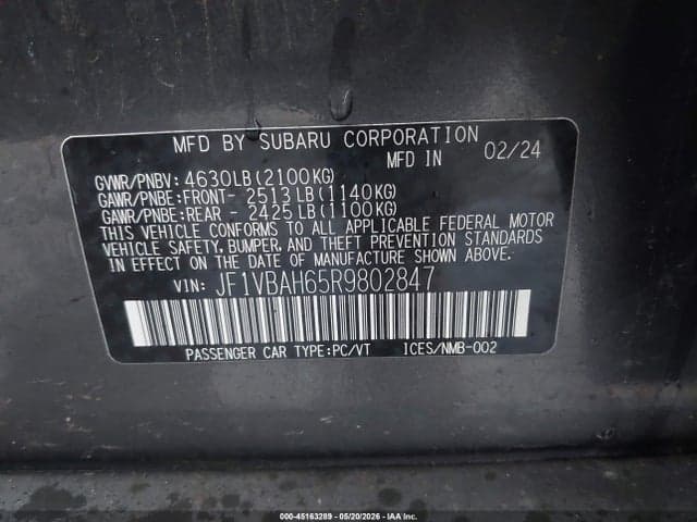 2024 SUBARU WRX PREMIUM 9