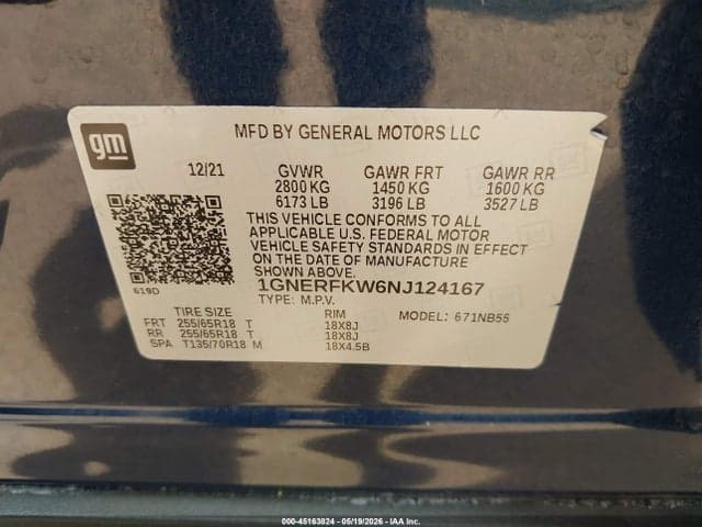 2022 CHEVROLET TRAVERSE FWD LS 9