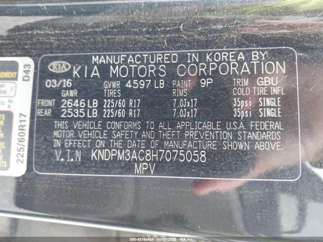 2017 KIA SPORTAGE LX 9