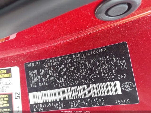 2025 TOYOTA CAMRY SE 9