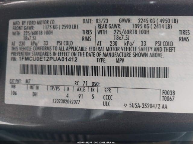 2023 FORD ESCAPE PHEV 9