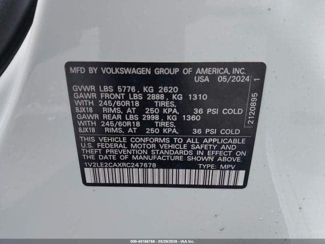 2024 VOLKSWAGEN ATLAS CROSS SPORT 2.0T SE 9