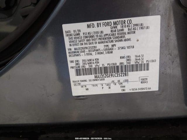 2020 FORD ECOSPORT SE 9