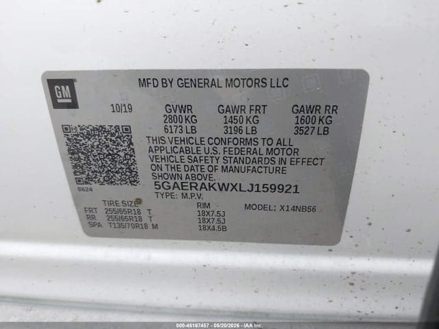 2020 BUICK ENCLAVE FWD PREFERRED 9