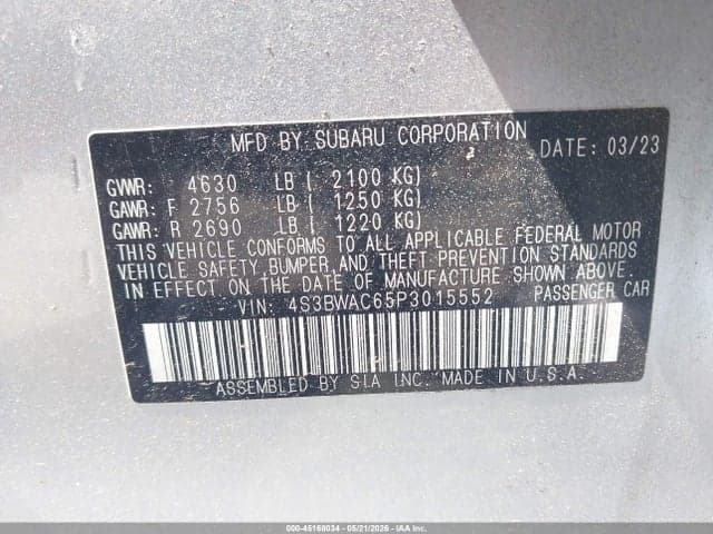 2023 SUBARU LEGACY PREMIUM 9