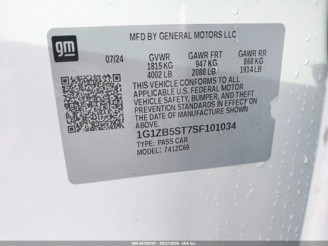 2025 CHEVROLET MALIBU FWD LS 9