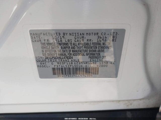 2020 NISSAN KICKS SV XTRONIC CVT 9
