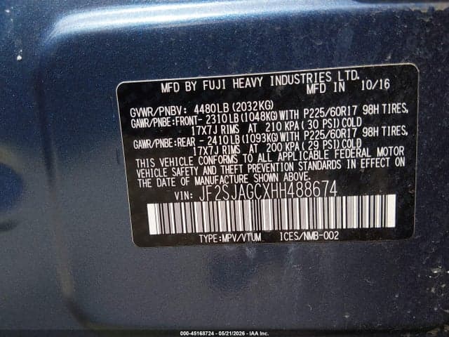 2017 SUBARU FORESTER 2.5I PREMIUM 9