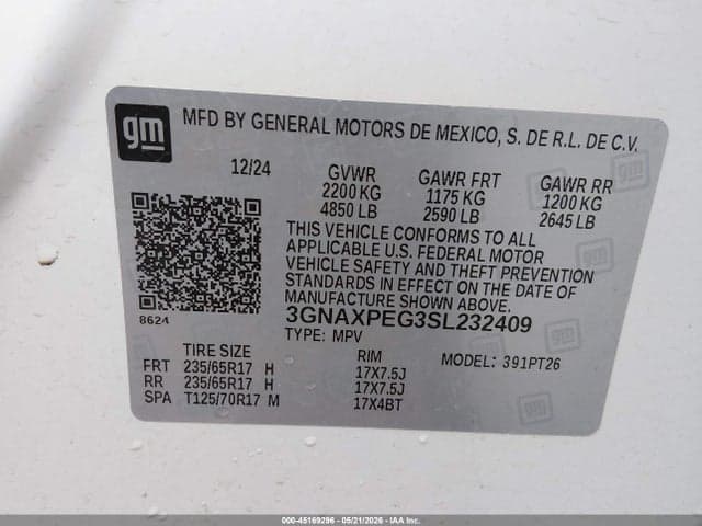 2025 CHEVROLET EQUINOX AWD LT 9