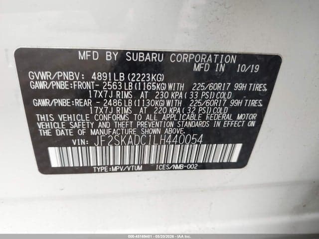 2020 SUBARU FORESTER 9