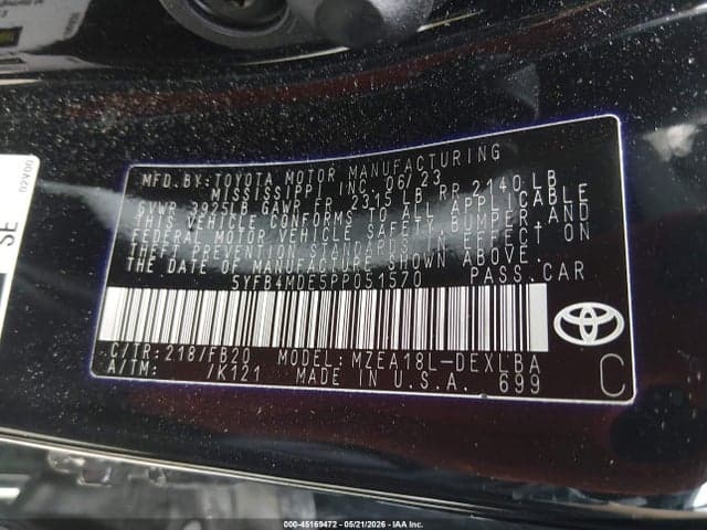 2023 TOYOTA COROLLA LE 9