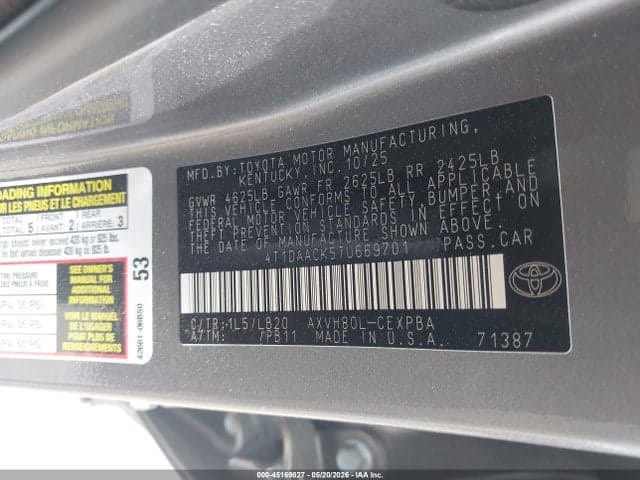 2026 TOYOTA CAMRY XSE 9