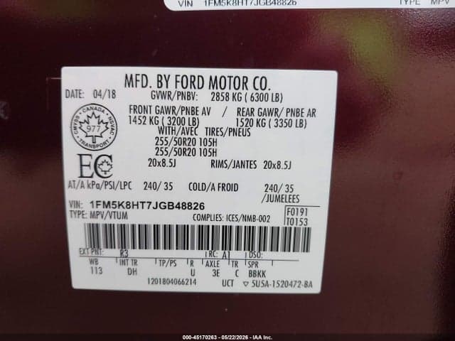 2018 FORD EXPLORER PLATINUM 9