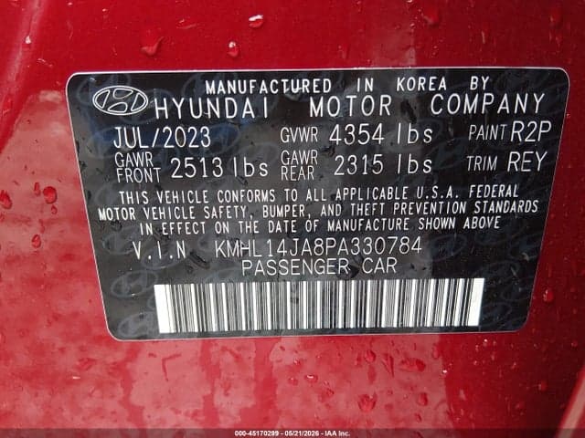 2023 HYUNDAI SONATA SEL 9