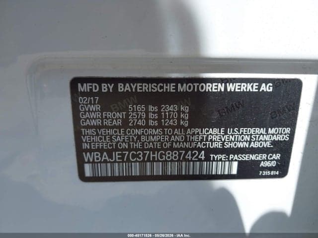 2017 BMW 540I XDRIVE 9