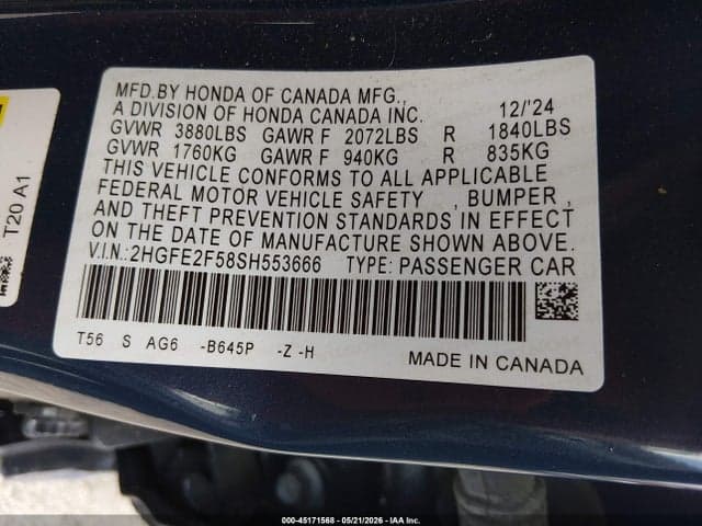 2025 HONDA CIVIC SPORT 9
