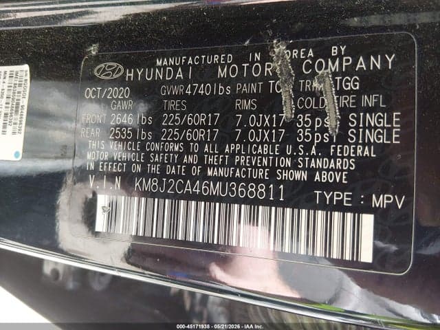 2021 HYUNDAI TUCSON SE 9