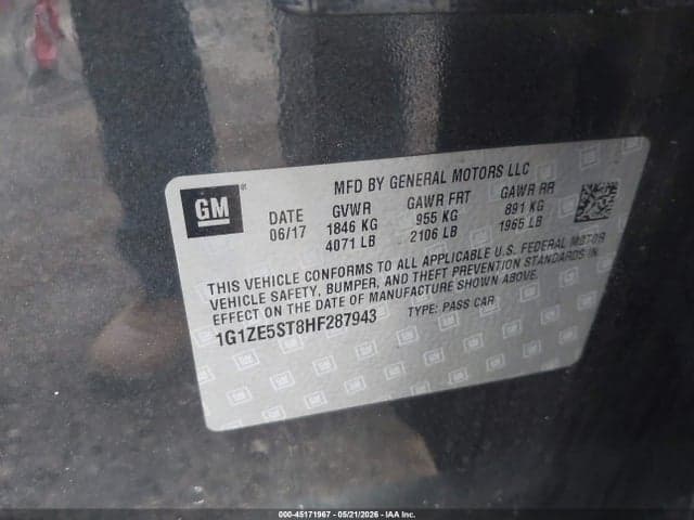 2017 CHEVROLET MALIBU 1LT 9