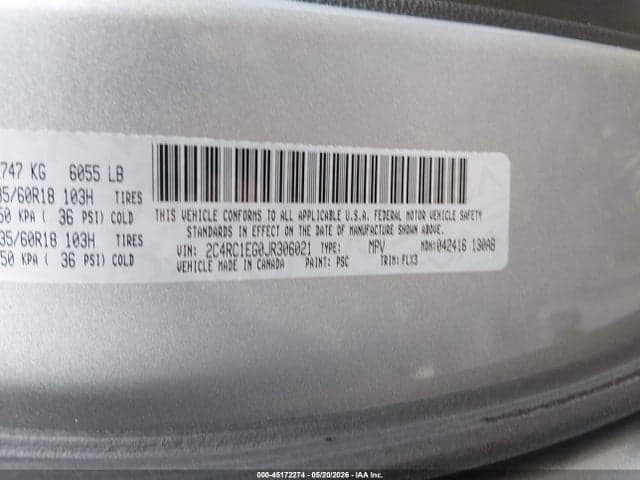 2018 CHRYSLER PACIFICA TOURING L PLUS 9