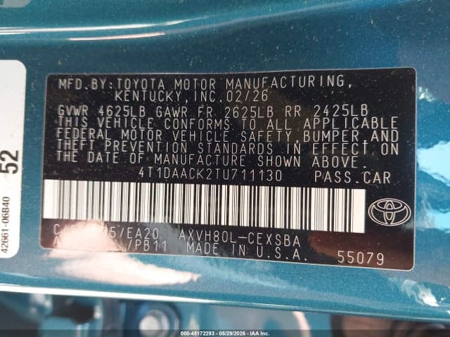 2026 TOYOTA CAMRY SE 9
