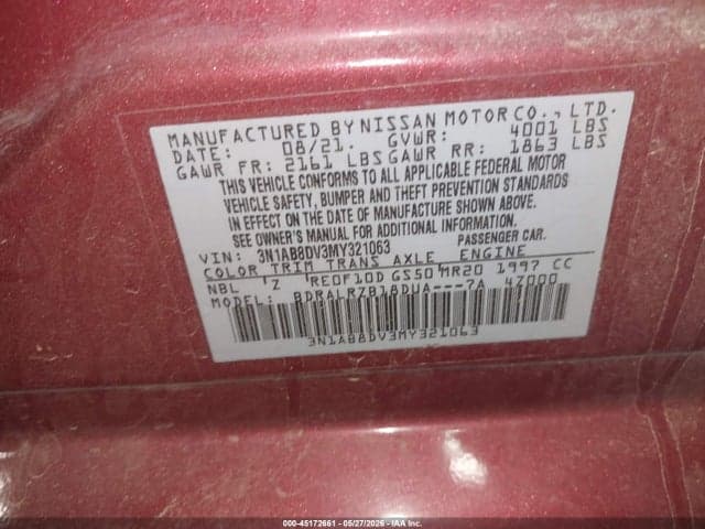 2021 NISSAN SENTRA SR XTRONIC CVT 9
