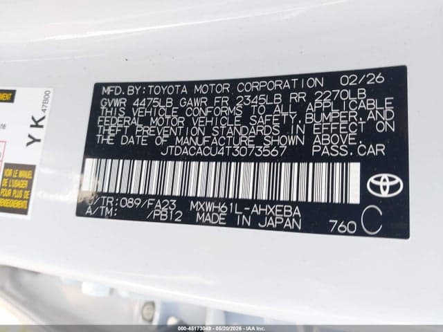 2026 TOYOTA PRIUS PLUG-IN HYBRID SE 9