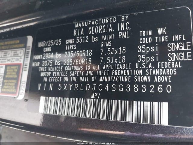 2025 KIA SORENTO S 9