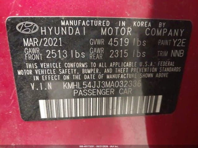 2021 HYUNDAI SONATA LIMITED 9