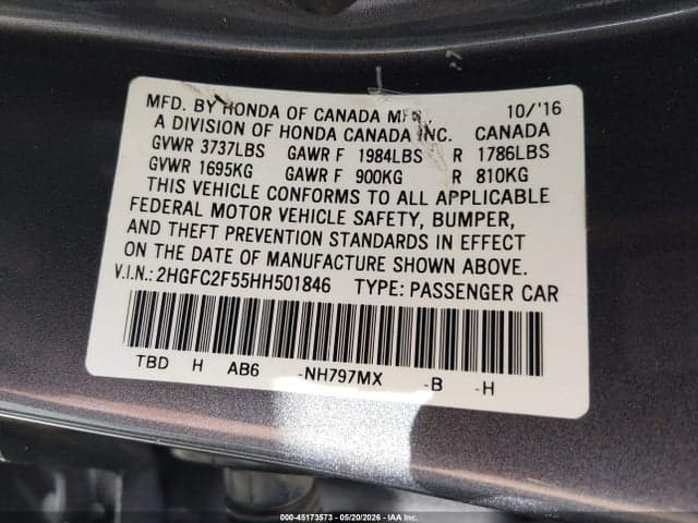 2017 HONDA CIVIC LX 9