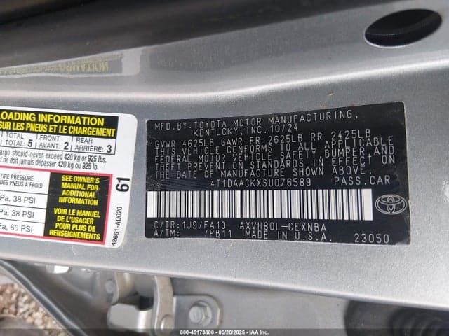 2025 TOYOTA CAMRY LE 9