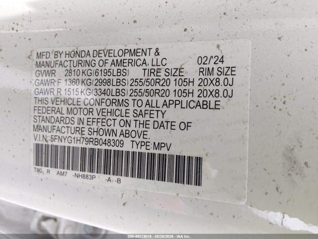 2024 HONDA PILOT TOURING 9