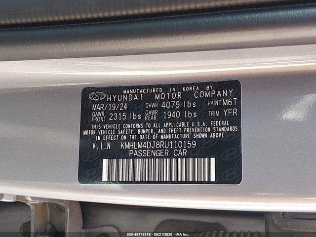 2024 HYUNDAI ELANTRA HYBRID BLUE 9