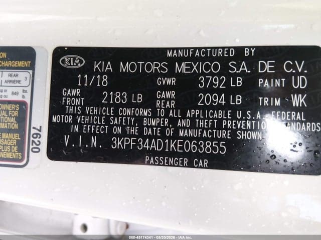 2019 KIA FORTE S 9