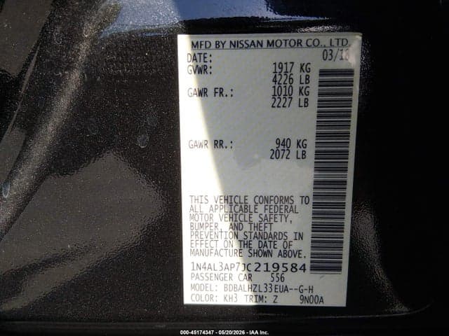 2018 NISSAN ALTIMA 2.5 SR 9