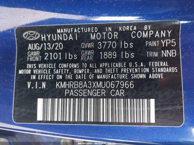 2021 HYUNDAI VENUE SE 9