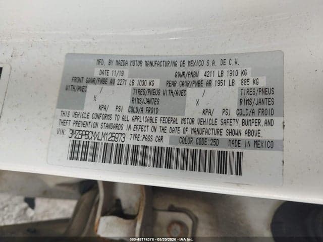 2020 MAZDA MAZDA3 SELECT PACKAGE 9