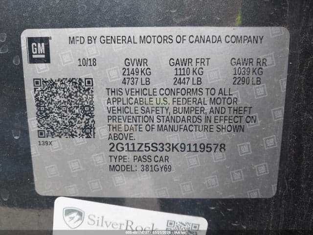 2019 CHEVROLET IMPALA LT 9