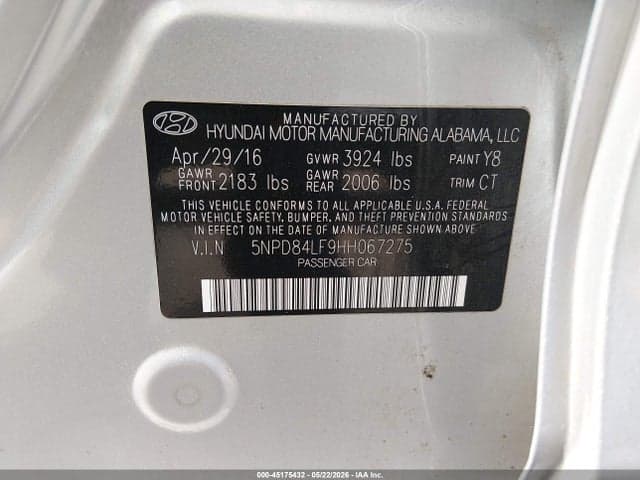 2017 HYUNDAI ELANTRA LIMITED 9