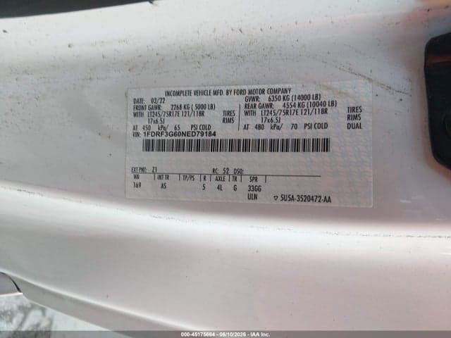 2022 FORD F-350 CHASSIS XL 7