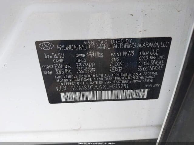 2020 HYUNDAI SANTA FE SEL 2.0T 9