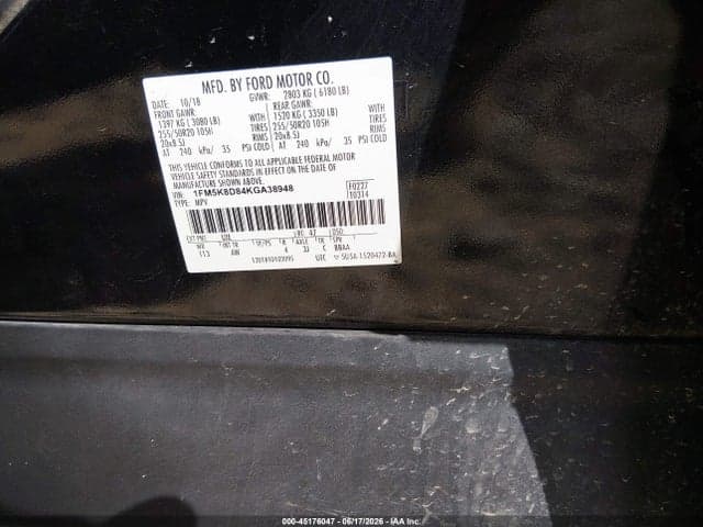 2019 FORD EXPLORER XLT 10